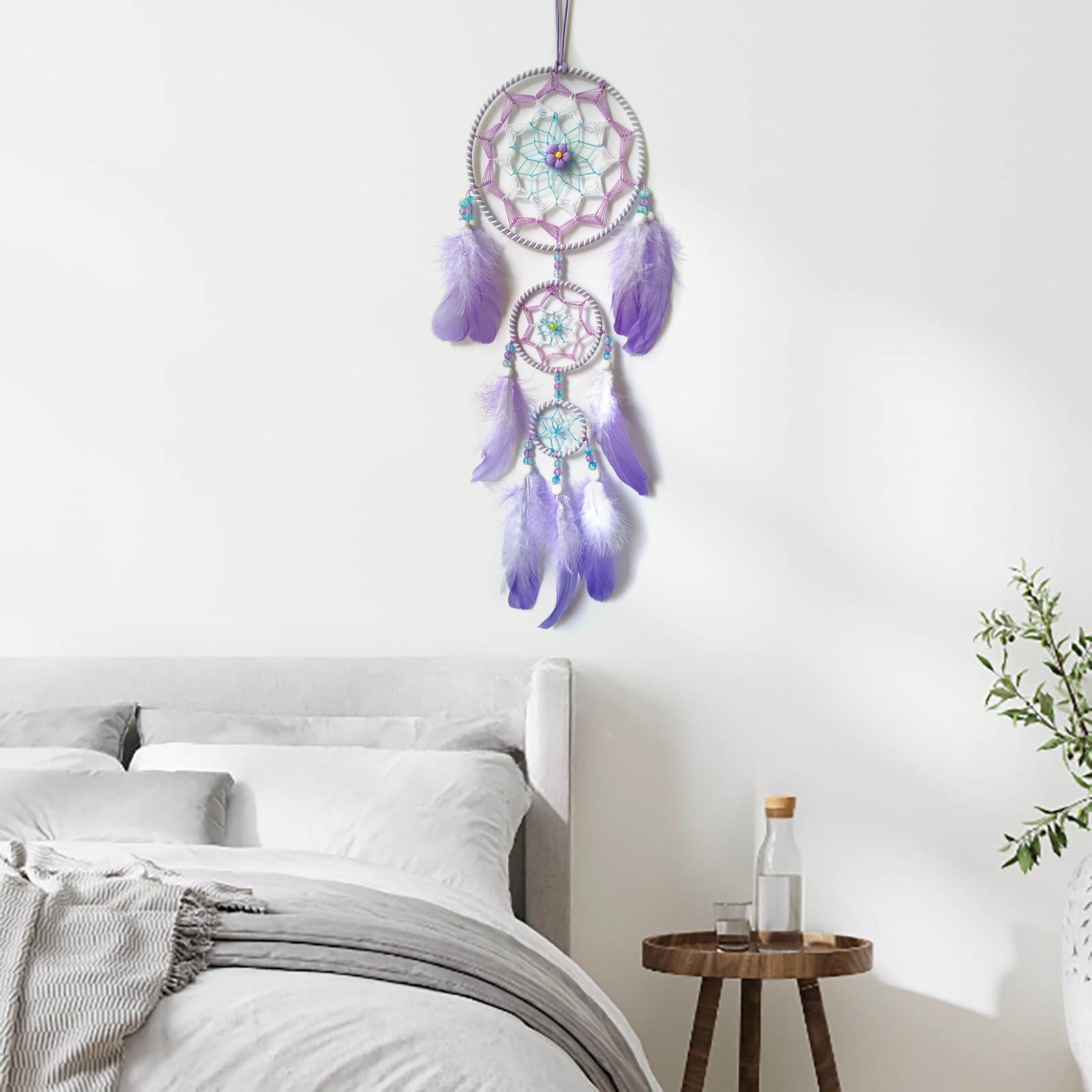 Amazon.com: SOYUZU Purple Dream Catcher Feather Dream Catchers